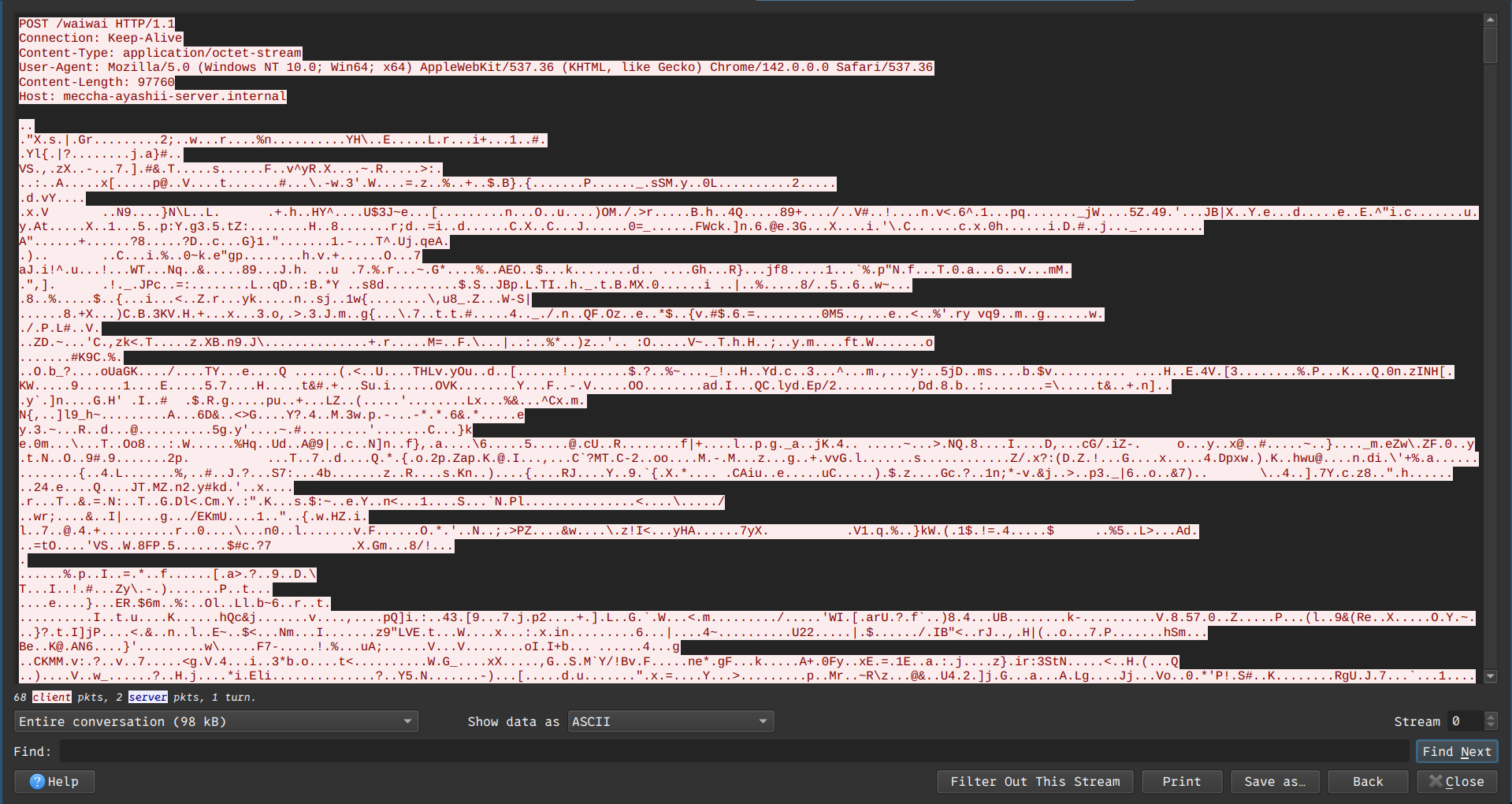 wireshark screenshot
